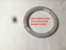 Load image into Gallery viewer, 57-58 mm certified Type A 100% Natural green/purple/gray/brown/black Jadeite Jade bangle GC37
