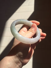 Load image into Gallery viewer, Shopify Only. 57mm Certified Type A 100% Natural icy watery green purple Jadeite Jade bangle BM85-8637
