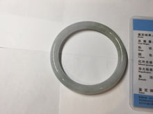 Load image into Gallery viewer, 54.7mm certified 100% natural Type A gray green white purple round cut jadeite jade bangle AA124-4912
