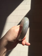 Load image into Gallery viewer, Shopify Only. 57mm Certified Type A 100% Natural icy watery green purple Jadeite Jade bangle BM85-8637
