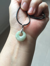 Load image into Gallery viewer, 16mm Type A 100% Natural light green yellow purple white Jadeite Safety Guardian Button Princess donuts pendant group AZ163
