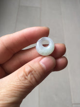 Load image into Gallery viewer, 16mm Type A 100% Natural light green yellow purple white Jadeite Safety Guardian Button Princess donuts pendant group AZ163
