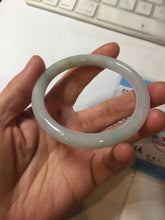 Load image into Gallery viewer, 54.7mm certified 100% natural Type A gray green white purple round cut jadeite jade bangle AA124-4912
