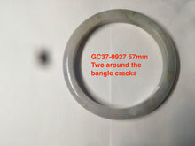 Load image into Gallery viewer, 57-58 mm certified Type A 100% Natural green/purple/gray/brown/black Jadeite Jade bangle GC37
