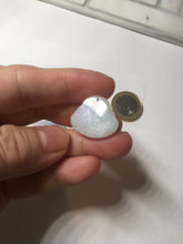 Load image into Gallery viewer, 100% Natural type A light purple white happy Buddha jadeite pendant BP182
