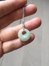 Load image into Gallery viewer, 16mm Type A 100% Natural light green yellow purple white Jadeite Safety Guardian Button Princess donuts pendant group AZ163
