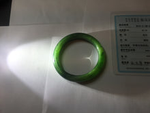 Load image into Gallery viewer, 51mm certified 100% Natural dark green/black nephrite (碧玉) bangle HN123-0138
