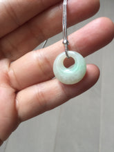 Load image into Gallery viewer, 16mm Type A 100% Natural light green yellow purple white Jadeite Safety Guardian Button Princess donuts pendant group AZ163
