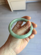 Load image into Gallery viewer, 57.3mm Certified Type A 100% Natural Oily Dark Green Gray Black(油青) Jadeite Jade Bangle PE111-7152
