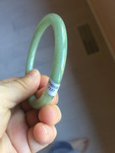 Load image into Gallery viewer, 58.8mm Certified Type A 100% Natural Oily Dark Green Gray Black(油青) round cut Jadeite Jade Bangle PE110-7137
