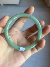 Load image into Gallery viewer, 58.8mm Certified Type A 100% Natural Oily Dark Green Gray Black(油青) round cut Jadeite Jade Bangle PE110-7137
