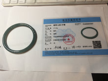 Load image into Gallery viewer, 56.5mm Certified Type A 100% Natural dark green/blue/gray Guatemala slim round cut Jadeite bangle PE59-7037
