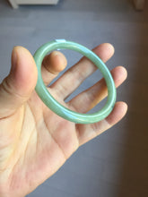 Load image into Gallery viewer, 57mm Certified Type A 100% Natural Oily Dark Green Gray Black(油青) round cut Jadeite Jade Bangle PE109-7139
