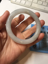 Load image into Gallery viewer, 54.5mm certified 100% natural Type A light green white yellow purple(FU LU SHOU) round cut jadeite jade bangle AA125-4900
