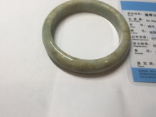 Load image into Gallery viewer, 56.5mm certified Type A 100% Natural light green/yellow/white Jadeite Jade bangle AZ197-2732
