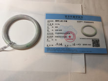 Load image into Gallery viewer, 58.5mm certified 100% natural type A light green/white/purple round cut jadeite jade bangle PC33-2675
