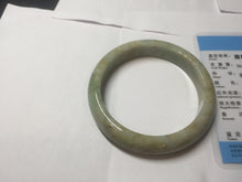 Load image into Gallery viewer, 56.5mm certified Type A 100% Natural light green/yellow/white Jadeite Jade bangle AZ197-2732
