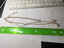 Load image into Gallery viewer, 100% natural Type A Double Layer Gold-Tone O-T toggle Necklace with white light purple gray Jadeite Pendant PF70
