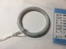 Load image into Gallery viewer, 58.5mm certified 100% natural type A light green/white/purple round cut jadeite jade bangle PC33-2675
