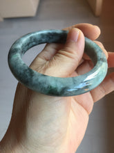 Load image into Gallery viewer, 52.5mm certified Type A 100% Natural dark green/black(青花)/red Jadeite Jade bangle PD124-6243
