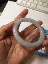 Load image into Gallery viewer, 54.5mm certified 100% natural Type A light green white yellow purple(FU LU SHOU) round cut jadeite jade bangle AA125-4900
