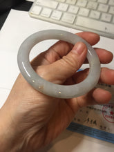 Load image into Gallery viewer, 54.5mm certified 100% natural Type A light green white yellow purple(FU LU SHOU) round cut jadeite jade bangle AA125-4900
