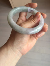 Load image into Gallery viewer, 60.5mm Certified Type A 100% Natural icy watery green/purple chubby Jadeite Jade bangle E146-9537
