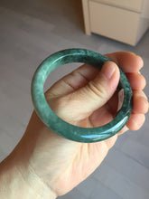 Load image into Gallery viewer, 53.3mm certified 100% natural type A dark green green jadeite jade bangle PA225-9011 Add on item Shopify only
