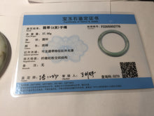 Load image into Gallery viewer, 56.6mm certified Type A 100% Natural light green/yellow/gray Jadeite Jade bangle AZ198-2776
