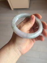 Load image into Gallery viewer, 60.5mm Certified Type A 100% Natural icy watery green/purple chubby Jadeite Jade bangle E146-9537
