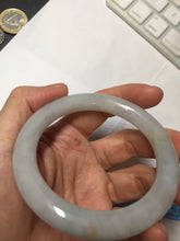 Load image into Gallery viewer, 54.5mm certified 100% natural Type A light green white yellow purple(FU LU SHOU) round cut jadeite jade bangle AA125-4900
