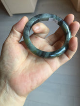 Load image into Gallery viewer, 54.5mm certified Type A 100% Natural dark green/black(青花)/red/brown Jadeite Jade bangle PD126-6288
