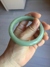 Load image into Gallery viewer, 55.1mm Certified Type A 100% Natural Oily Dark Green Gray Black(油青) Jadeite Jade Bangle PE107-7151
