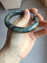 Load image into Gallery viewer, 54.5mm certified Type A 100% Natural dark green/black(青花)/red/brown Jadeite Jade bangle PD126-6288
