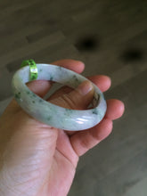 Load image into Gallery viewer, Certified 51.7 mm type A 100% Natural green/purple/white oval Jadeite Jade bangle F109-6200
