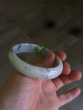 Load image into Gallery viewer, Certified 51.7 mm type A 100% Natural green/purple/white oval Jadeite Jade bangle F109-6200

