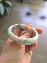 Load image into Gallery viewer, Certified 51.7 mm type A 100% Natural green/purple/white oval Jadeite Jade bangle F109-6200
