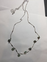 Load image into Gallery viewer, 100% natural Type A icy watery  light Green gray small drop  Jadeite Beads pendant Necklace PF71
