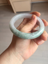 Load image into Gallery viewer, 60.1mm Certified Type A 100% Natural icy watery green/purple chubby Jadeite Jade bangle E145-9530
