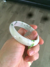 Load image into Gallery viewer, Certified 51.7 mm type A 100% Natural green/purple/white oval Jadeite Jade bangle F109-6200
