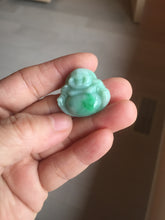 Load image into Gallery viewer, Certified 100% Natural type A sunny green happy Buddha jadeite Jade pendant PB65-5096
