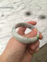 Load image into Gallery viewer, Certified 51.7 mm type A 100% Natural green/purple/white oval Jadeite Jade bangle F109-6200
