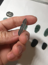 Load image into Gallery viewer, 100% natural type A icy watery light green blue gray Guatemala jadeite leaf pendant BP184-2
