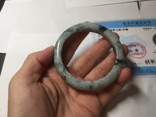 Load image into Gallery viewer, 53.2mm Certified type A 100% Natural green/yellow/brown autumn forest Jadeite bangle PD183-5698
