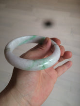 Load image into Gallery viewer, 61.8 mm certified type A 100% Natural sunny green/purple/white Jadeite Jade bangle AX103-5428
