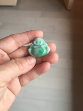 Load image into Gallery viewer, Certified 100% Natural type A sunny green happy Buddha jadeite Jade pendant PB65-5096
