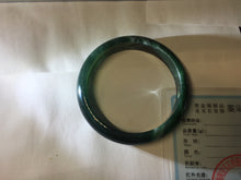 Load image into Gallery viewer, 57.5mm Certified Type A 100% Natural dark green/blue/gray/black Guatemala Jadeite bangle PJ145-1476
