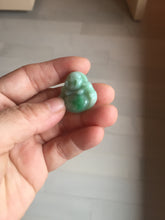 Load image into Gallery viewer, Certified 100% Natural type A sunny green happy Buddha jadeite Jade pendant PB65-5096

