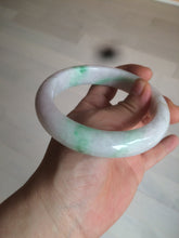 Load image into Gallery viewer, 61.8 mm certified type A 100% Natural sunny green/purple/white Jadeite Jade bangle AX103-5428
