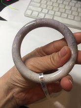 Load image into Gallery viewer, 56.8mm 100% natural light purple round cut Coral Jade (珊瑚玉) bangle SY123
